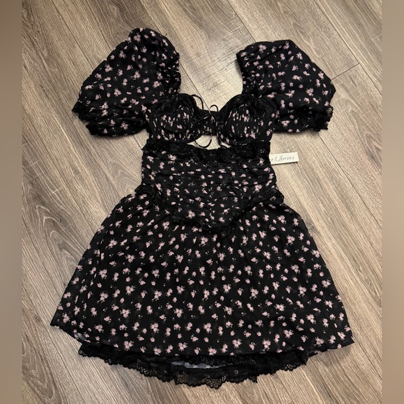 For Love & Lemons Noa Mini Dress Size Small NWT - Picture 10 of 15